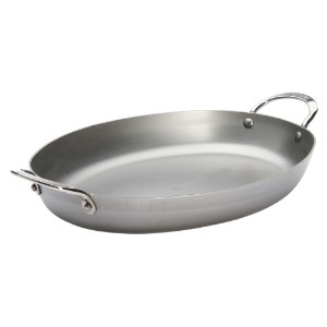 Oval stekpanna, stål, 36x24 cm, "Mineral B" - de Buyer