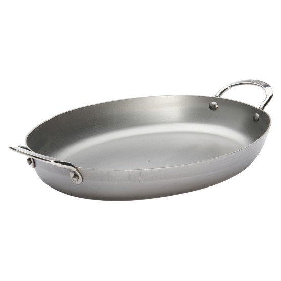 Oval stekpanna, stål, 36x24 cm, "Mineral B" - de Buyer