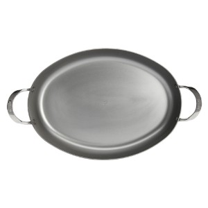 Oval stekpanna, stål, 36x24 cm, "Mineral B" - de Buyer