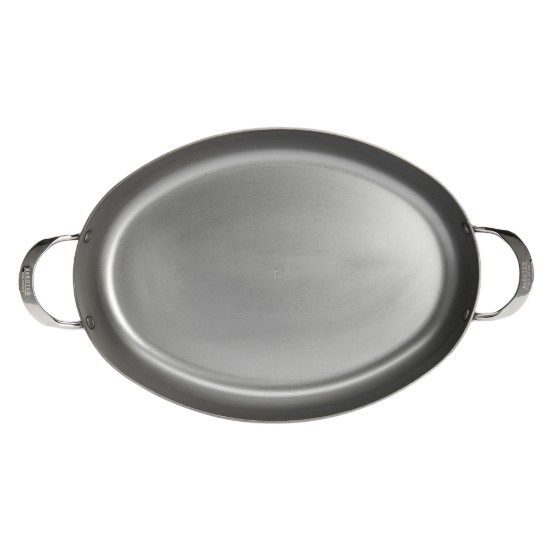 Oval stekpanna, stål, 36x24 cm, "Mineral B" - de Buyer