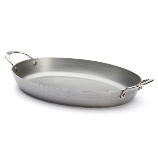 Oval stekpanna, stål, 36x24 cm, "Mineral B" - de Buyer
