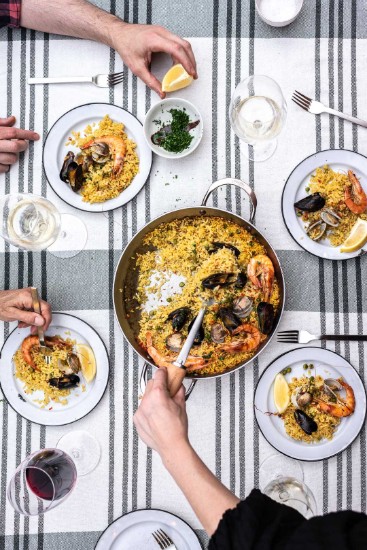 Patelnia do paelli, stalowa, 32 cm, „Mineral B” - de Buyer