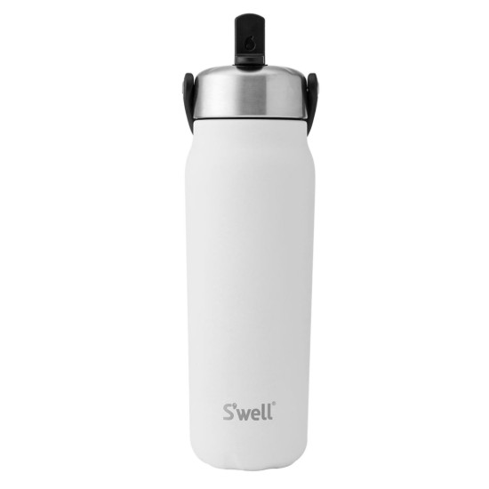 Geïsoleerde waterfles met ingebouwd rietje, roestvrij staal, 700 ml, "Explorer Flip Straw", Moonstone - S'well