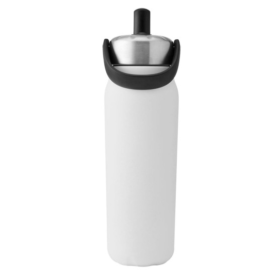 Geïsoleerde waterfles met ingebouwd rietje, roestvrij staal, 700 ml, "Explorer Flip Straw", Moonstone - S'well