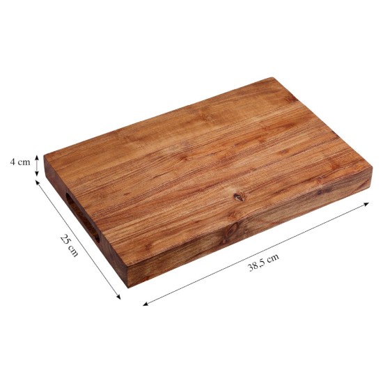 Schneidebrett, Akazienholz, 38,5 x 25 cm, 4 cm dick - Kesper