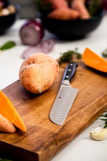 Santoku kés, rozsdamentes acél, 26 cm, "EdgeKeeper" - MasterClass