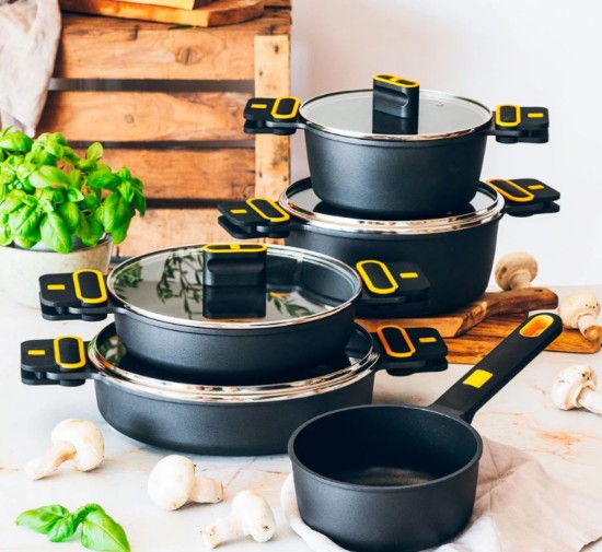 Naczynie żaroodporne z pokrywką, aluminiowe, 32 cm/8,3 l, „Daily Pro” – BRA