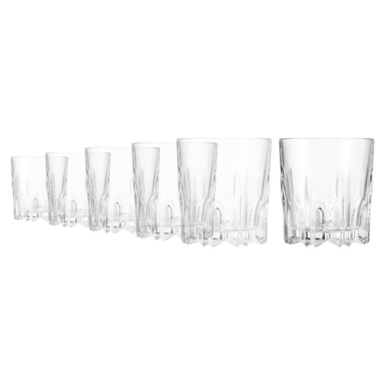 Coffret de 6 verres à whisky en verre, 300 ml, "Excalibur" - Borgonovo
