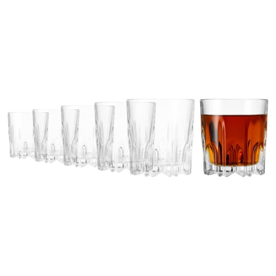 Coffret de 6 verres à whisky en verre, 300 ml, "Excalibur" - Borgonovo