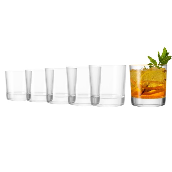 Set van 6 drinkglazen, gemaakt van glas, 360 ml, "Indro" - Borgonovo