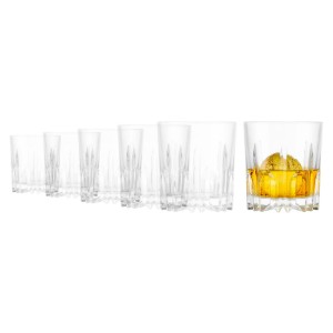 Coffret de 6 verres à cocktail en verre, 350 ml, "Excalibur" - Borgonovo