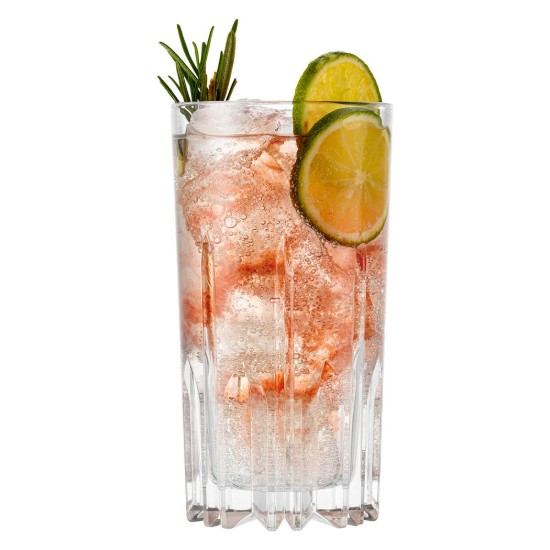 Service de 6 verres à long drink en verre, 420 ml, « Excalibur » - Borgonovo