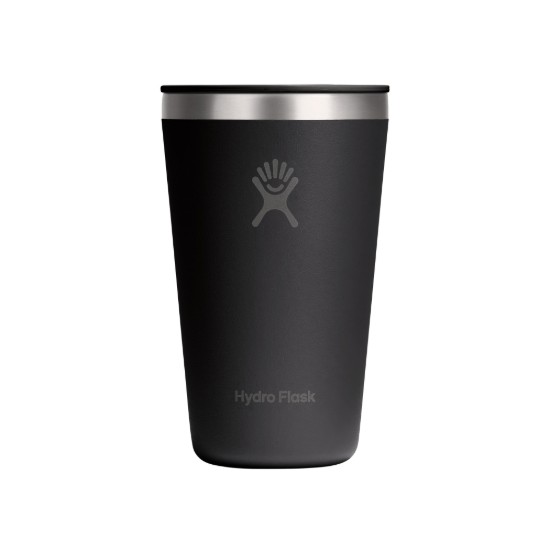 Thermoisolierender Becher, Edelstahl, 470 ml, "All Around", Black – Hydro Flask