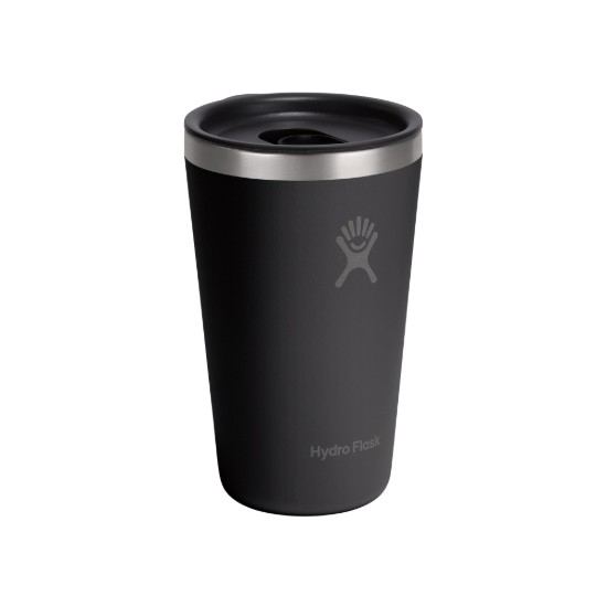 Thermoisolierender Becher, Edelstahl, 470 ml, "All Around", Black – Hydro Flask