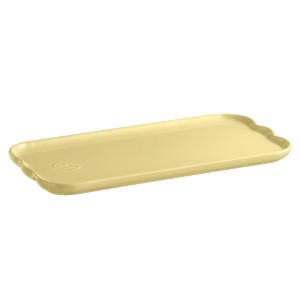 Serving platter, ceramic, 31.5 x 15 cm, Vanilla - Emile Henry