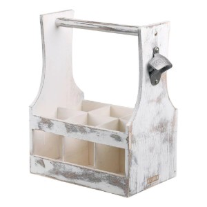 Кутия за транспорт на бирени бутилки, с 6 отделения, Vintage White - Kesper
