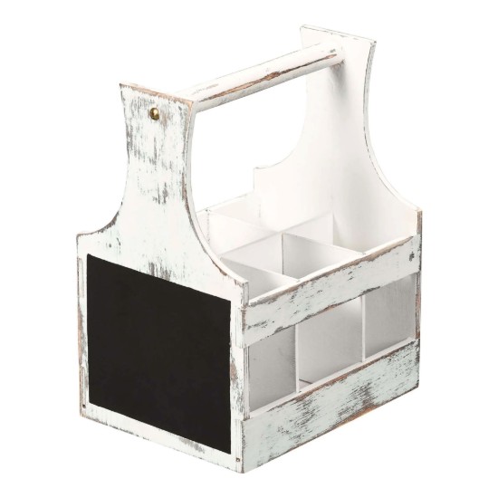 Besteck- und Gewürzhalter, 6 Fächer, Vintage White – Kesper