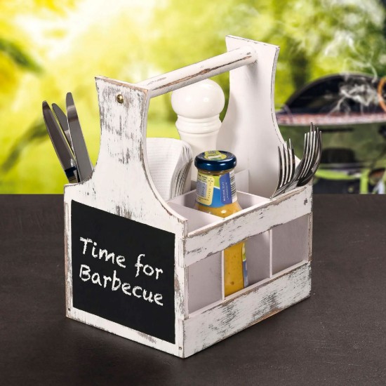 Besteck- und Gewürzhalter, 6 Fächer, Vintage White – Kesper