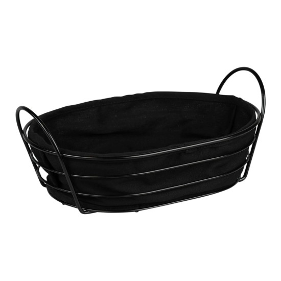 Brotkorb, Metall, 28 x 20 cm, Schwarz - Kesper