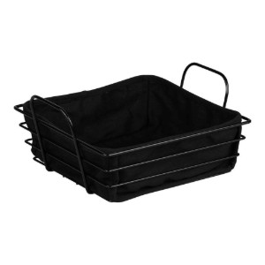 Brotkorb, Metall, 25,5 x 22,5 cm, Schwarz - Kesper