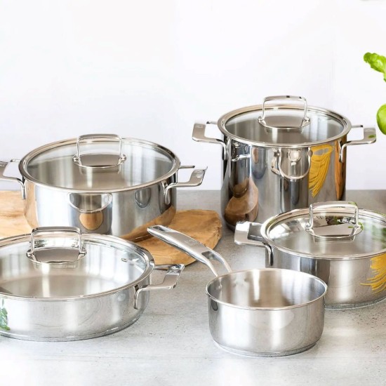 Naczynie żaroodporne z pokrywką, stal nierdzewna, 22 cm / 3 l, "Signature" - BRA