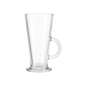 Cupán latte, déanta as gloine, 280 ml, "Conic" - Borgonovo