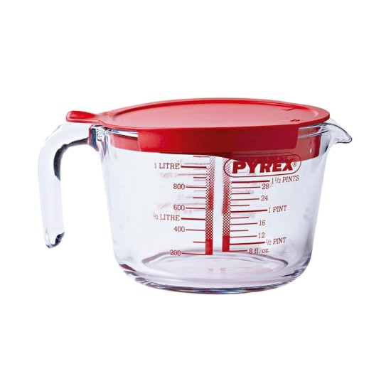 Mittamuki, kannellinen, lämmönkestävä lasi, 1000 ml - Pyrex
