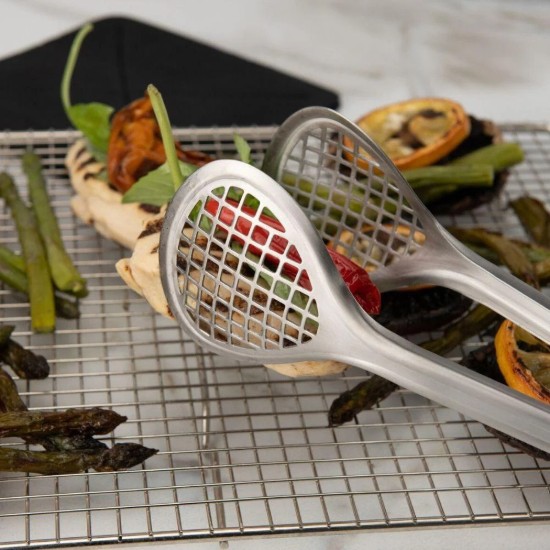 Leveät monitoimipihdit, ruostumatonta terästä, 30,5 cm, "Cuisipro" - Grunwerg