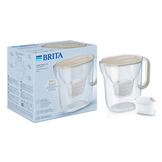 Water Filtering Jug, BRITA Style Essential 3.6 L Maxtra Pro (Sand)
