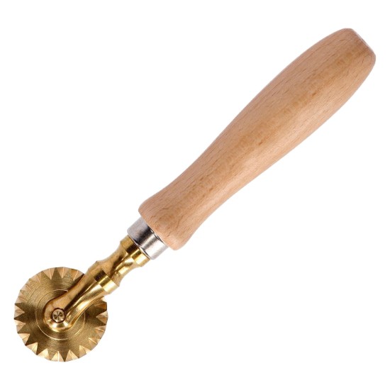Pastaskærer, savtakket blad, messing, 38 mm - Zokura