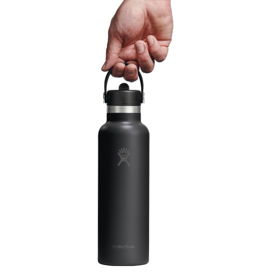 Termoizolacijska boca, nehrđajući čelik, 620 ml, "Standard Straw", Black - Hydro Flask