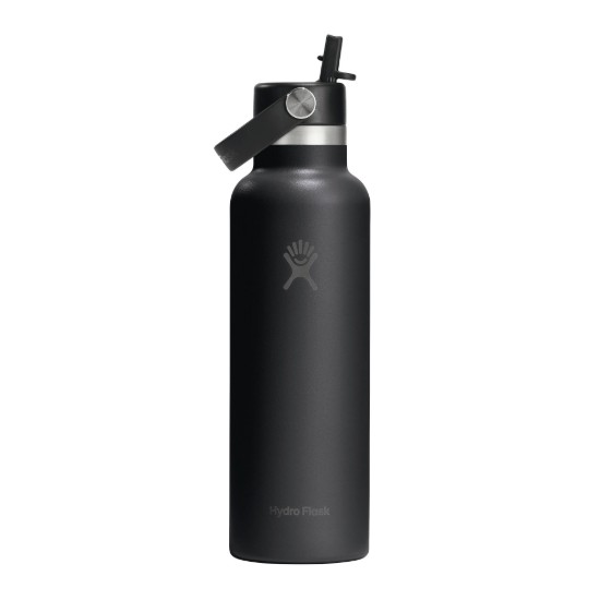 Termoizolacijska boca, nehrđajući čelik, 620 ml, "Standard Straw", Black - Hydro Flask