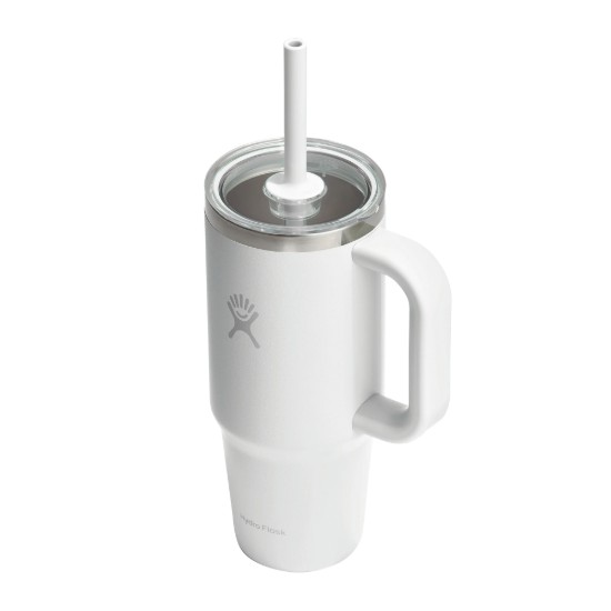 "All Around Travel" termoizolovana posuda, nerđajući čelik, KSNUMKS ml, sa providnim poklopcem, Bela - Hidro Flask