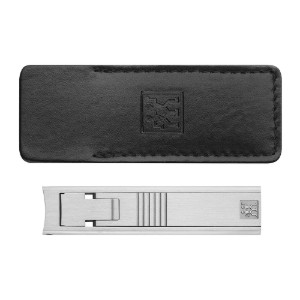 Kompakt negleklipper, rustfritt stål, 59 mm, svart beskyttende læretui - Zwilling PREMIUM