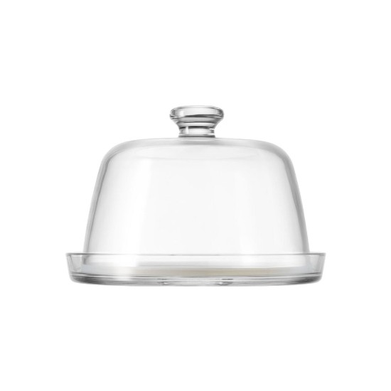 Plateau pour servir les fromages, avec couvercle, 22 cm, en verre - Borgonovo