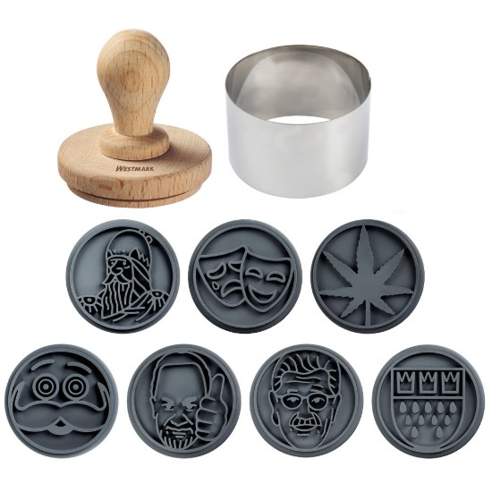 Сет печата за колачиће, 9 делова, силиконски - Westmark