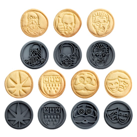 Сет печата за колачиће, 9 делова, силиконски - Westmark