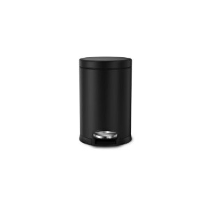 Cos de gunoi cu pedala, 4,5 L, inox, Matte Black - simplehuman