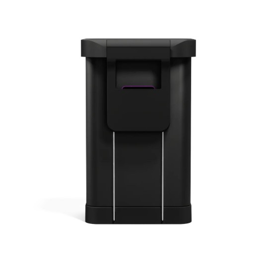 Rektangulär papperskorg, 45 L, med pedal, Matte Black - simplehuman