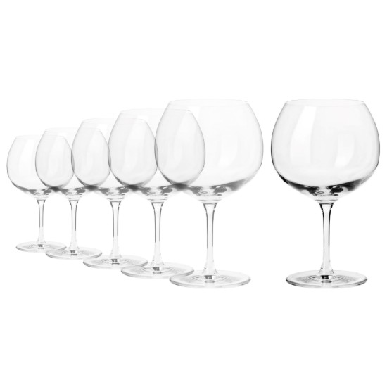 Set of 6 gin glasses, crystalline glass, 790 ml, "DIVINE" - Krosno