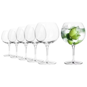 Set of 6 gin glasses, crystalline glass, 790 ml, "DIVINE" - Krosno
