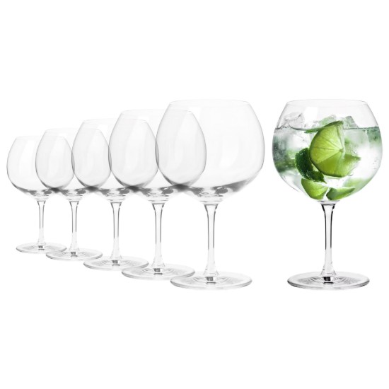 Set of 6 gin glasses, crystalline glass, 790 ml, "DIVINE" - Krosno