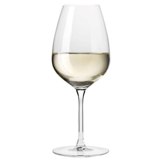 Set of 6 white wine glasses, made from crystalline glass, 530 ml, "DIVINE" - Krosno