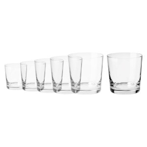 Set of 6 whiskey glasses, made from glass, 430 ml, "DIVINE" - Krosno
