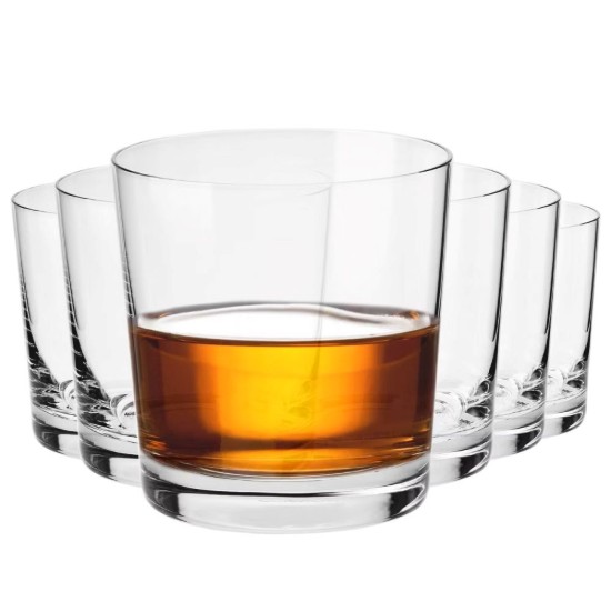 Set of 6 whiskey glasses, made from glass, 430 ml, "DIVINE" - Krosno
