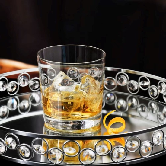 Set of 6 whiskey glasses, made from glass, 430 ml, "DIVINE" - Krosno