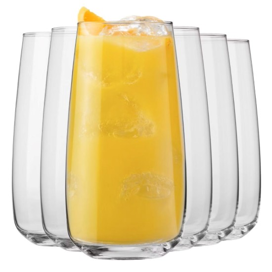 Set of 6 tall drinking glasses, made from glass, 700 ml, "Modern" - Krosno