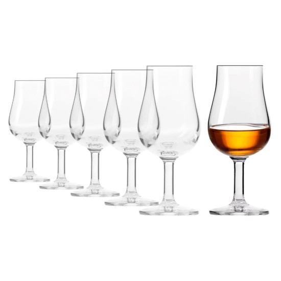 Set of 6 glasses for whisky tasting, made from crystalline glass, 110 ml, "Pure" - Krosno