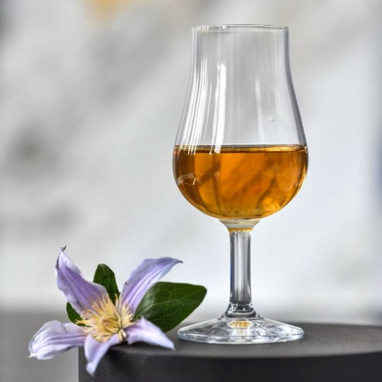 Set of 6 glasses for whisky tasting, made from crystalline glass, 110 ml, "Pure" - Krosno