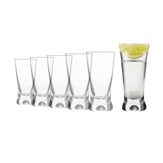 Set of 6 vodka glasses, made from glass, 50 ml, "X-line" - Krosno